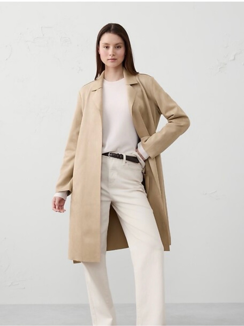 Banana Republic Sandstone Longline Trench Coat